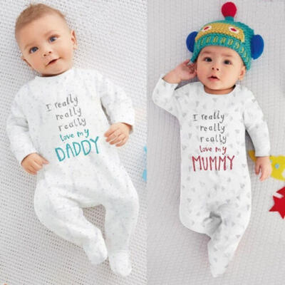 

UK Newborn Infant Baby Boys Girls Long Sleeve Bodysuit Romper Jumpsuit Clothes