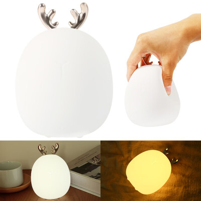 

Lovely Cute Rabbit Deer LED Wireless Lamp Touch Sensor Silicone Kids Baby Christmas Night Decoration Light