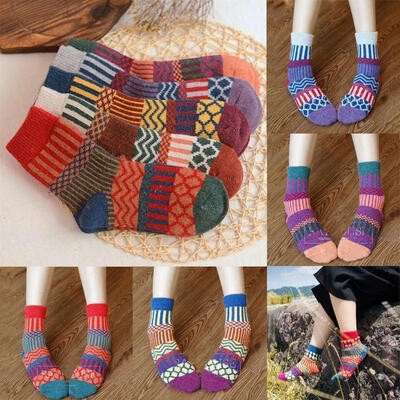 

New Fashion Warm Autumn Winter Women&39s Men&39s Wool Cashmere Cotton Socks Ladies Soft Multi-color Casual Socks Hot Sale