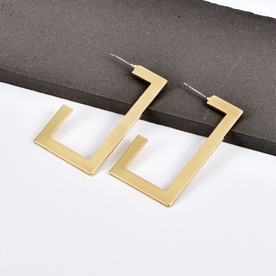 

2019 latest design brand creative fashion geometric metal earrings generous minimalist earrings gift for women