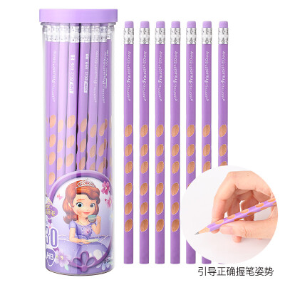 

Disney Hole Pencil Child Triangle Pencil Primary School Grip Correction Pen Proper Pen Positive Pen 30Bucket Sophia E0060S