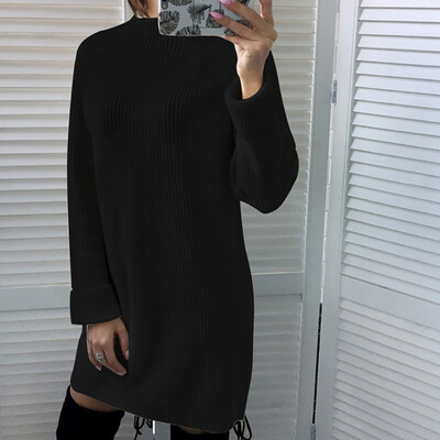 

Gobestart Womens Casual Long Sleeve Jumper O Neck Sweaters Dress