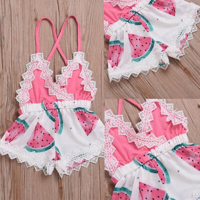 

Infant Toddler Baby Girl lace Romper Jumpsuit Bodysuit Sunsuit Outfit Clothes Beachwear