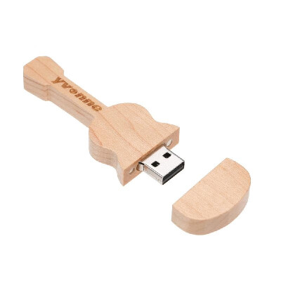 

yvonne Wooden USB Flash Drive Guitar Shaped Pen Drive 64G Memory Stick Pendrives Gift