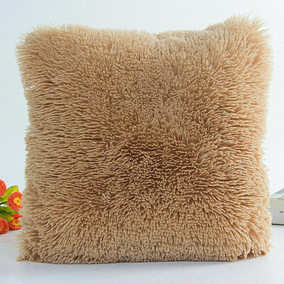 

Plush Soft Fur Plush Throw Pillow Case Cover Home Bed Room Sofa Decoration Furry Waist Comfort Cushion Cover Pillowcase