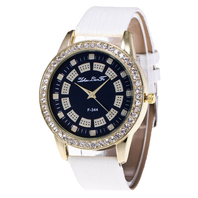 

RM Womens New Diamond Quartz Watch Fashion Crocodile Strap