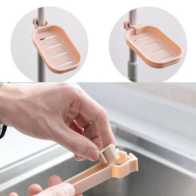 

Kitchen Sink Faucet Sponge Soap Drain Rack Storage Organizer Holder-Shelfs