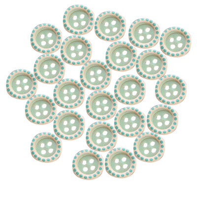 

Gobestart 24pcs Natural Round Wood Love Handmade 4 Holes Buttons Sewing