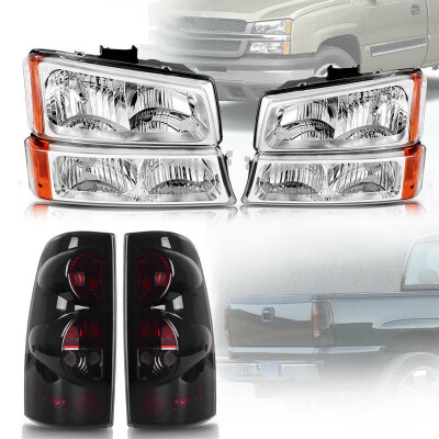 

For 2003 2004 2005 2006 Chevy Silverado Headlights Bumper Lights Parking Lamps Tail Lights Left Right