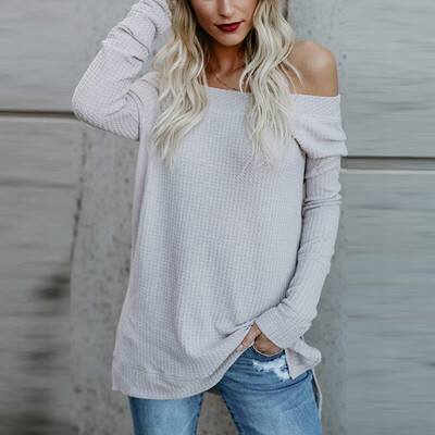 

〖Follure〗Women Autumn Winter Long Sleeve Solid Knitted Sweater T Shirt Blouse Tops