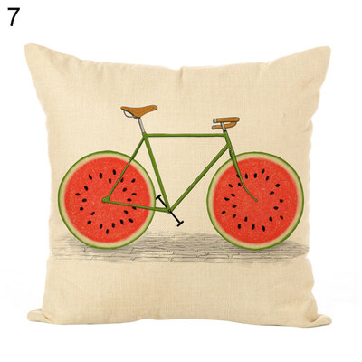 

Fruit BikeBus Printed Cushion Cover Pillow Case Home Cafe Sofa Bed Car Decor