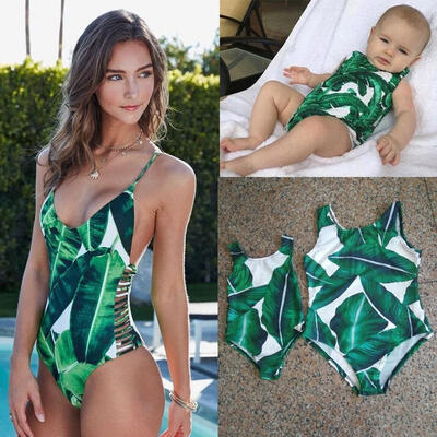 

Family Matching Womens Mom Kids Baby Girls Bikini Bathing Suit Swimwear Swimsuit