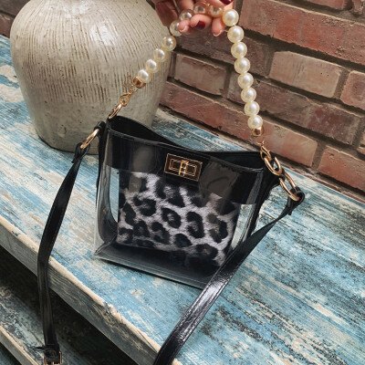 

Tailored Women Retro Pearl Leather Leopard Crossbody Beach Bag Waterproof Messenger Bags