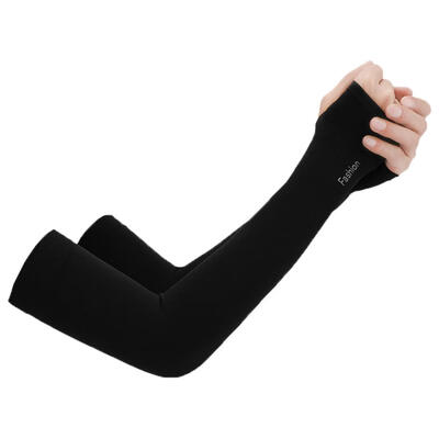 

2pcs Ice Silk Sunscreen Cuff Summer Riding Cool Sleeves Running Arm Sleeves