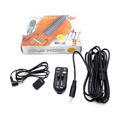 

KQ-2 Piezo Contact Pickup Transducer with Volume Controller Tuner Audio Cable Sticker for Guitar Violin Banjo Mandolin Ukulele Str