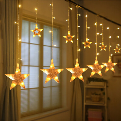 

〖Follure〗Star Curtain Light Pentagram LED String Wedding Interior Decoration