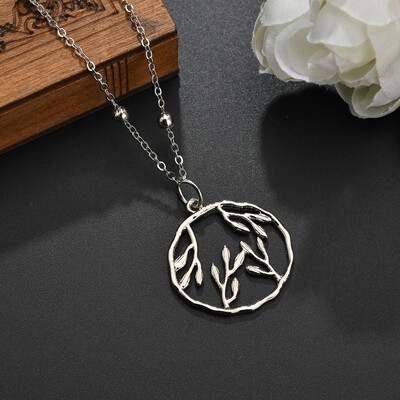 

Golden Necklace Simple Openwork Leaf Necklace Temperament Lady Necklace Imitation Pearl Sweet Fashion Jewelry Wedding Party Gift