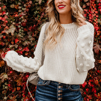 

Womens Long Sleeve Round Neck Knit Sweater Causal Loose Pullover Tops Jumpers