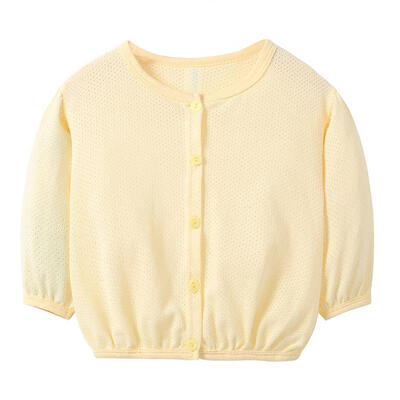 

Baby Spring Front Buttons Breathable Coat Boys Girls Thin Long Sleeve Tops