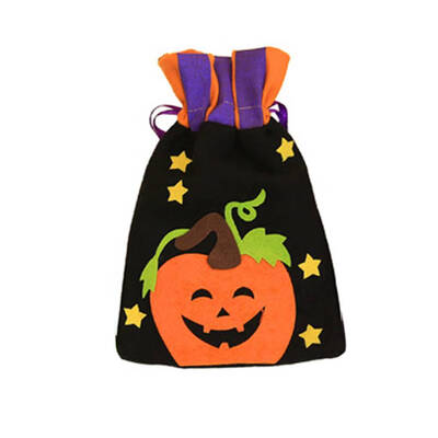 

Napped Fabric Cloth Drawstring Candy Bags Trick-or-treaters Ornament Bags for Halloween Festival