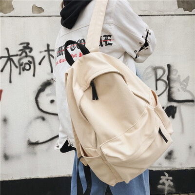

Ins style schoolbag female Korean version of high school students double shoulder bag ancient feeling large capacity bf campus bac