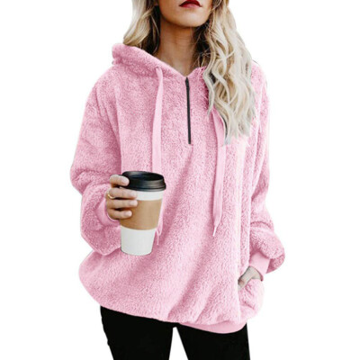 

Nomeni Women Warm Fluffy Winter Top Hoodie Sweatshirt Ladies Hooded Pullover Jumper