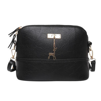 

Women Sling Oil Wax Leather Shell Bag Deer Satchel Shoulder Crossbody Bags