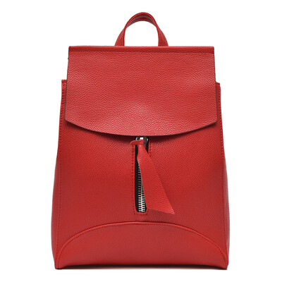 

Fashion Women PU Leather Backpack Lichee Pattern Zipper Mini School Bag