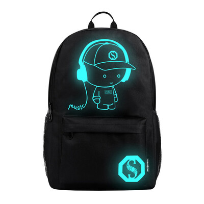 

Anti-theft Student School Bag Anime Luminous USB Charge Laptop Computer Backpack
