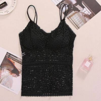 

Women Beauty Padded Back Vest Lace Tube Top Underwear Sexy Lace Bottoming Camisole Fitness Underwear camisole