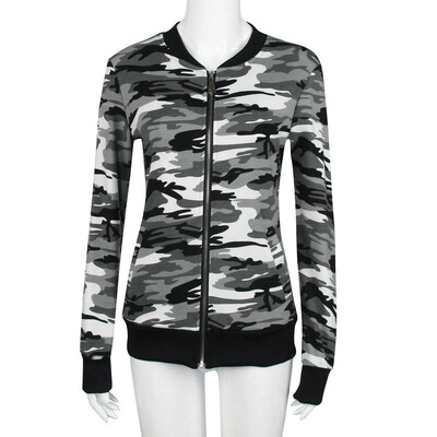 

Toponeto Women Camouflage Jacket Coat Autumn Winter Street Jacket Women Casual Jackets