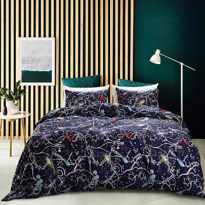 

Multicolor Comforter Duvet Cover Set Universe Stars Home Soft Bedding Set