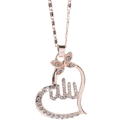 

Fashion New Arabic Women Gold-Color Muslim Charm Pendant Necklace Jewelry Ramadan Gift Copper Chain Necklace