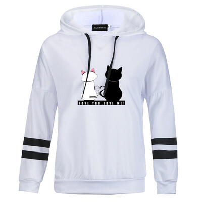 

Couple Hoodie Love You Love Me Printed Sweatshirt Graphic Lover