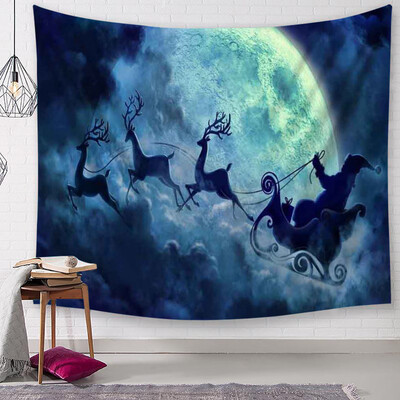

Siaonvr Christmas Tapestry Santa Print Wall Hanging Tapestry Art Home Decor