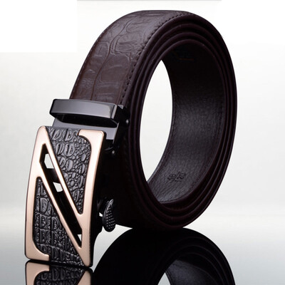 

Belt mens business youth Korean leather leather new crocodile pattern belt automatic buckle new mens belt