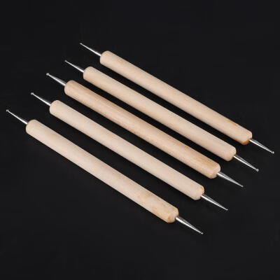 

Greensen 5 Pcs Special Leather Craft Tool Double Head Leather Drawing Pen Sculpture Tool