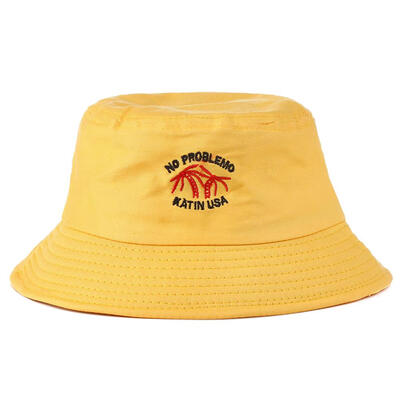 

Coconut Tree Print Unisex Cotton Bucket Fisherman Cap Summer Panama Sun Hat