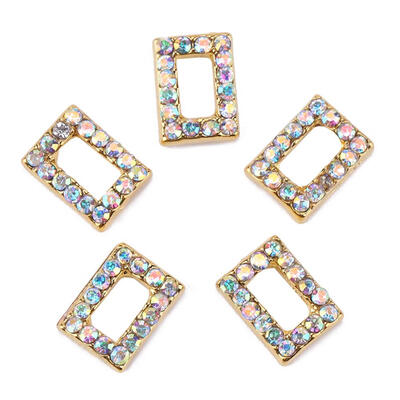 

5pcs Fashion Geometry Shape Glitter Charm Rhinestones Decoration Nail Art