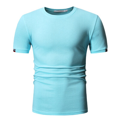 

Toponeto Summer Mens Fashion Casual Comfort Solid Color Short Sleeve Top Blouse
