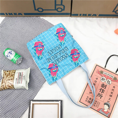 

Ins canvas bag female Japanese Korean version of ancient feeling girl shoulder bag art makeup bag bag chic handbag