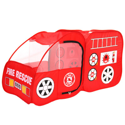 

Ktaxon Fire Engine Truck Pop Up Play Tent Foldable Playhouse for Kids Red