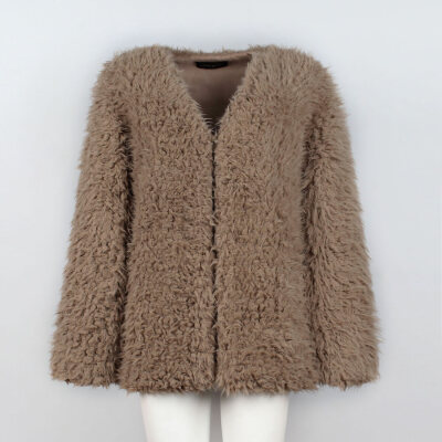 

Winter Thermal Faux Fur Coat Women Fashion Overcoat Ladies Casual Jacket Outwear