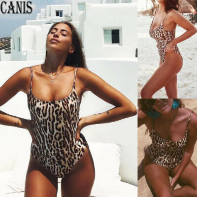 

Women One Piece Leopard Bikini Push Up Swimsuit Swimwear Beachwear Monokini US