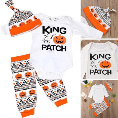 

Halloween Baby Boys Long Sleeve Romper Pants Outfit Set Clothes Costume