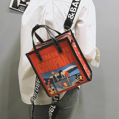 

Ins super fire port wind wild broadband backpack female 2018 new wave fashion handbag shoulder bag shoulder bag