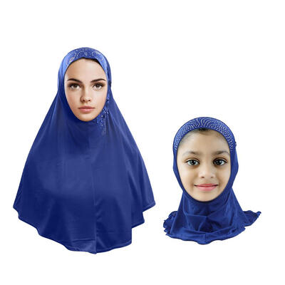 

Muslim Headscarf Embroidery Parent-Child Head Scarf Kids Adult Wrap Shawls