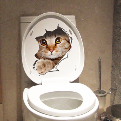 

〖Follure〗3D Wall Sticker Hole View Bathroom Living Room Home Decor Decal Wall Stickers