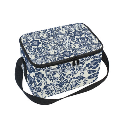 

ALAZA Insulated Lunch Box Vector Damask Pattern Lunch Bag for Men Women Portable Tote Bag Cooler Bag