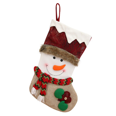 

〖Follure〗Christmas gifts Candy Beads Christmas Santa Claus Snowman Socks Decorations